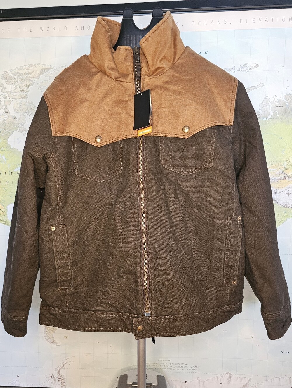 Legendary Whitetails Brown and Tan Canvas Field Jacket